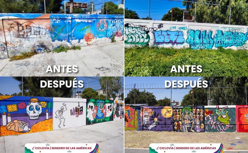 Pachuca celebra el arte urbano con murales dedicados al Día de Muertos  | Facebook: Jorge Alberto Reyes