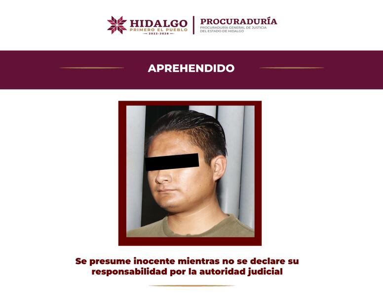 Foto: Procuraduría General de Justicia de Hidalgo