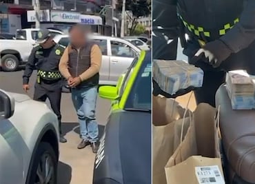 Hombre se pasea con más de 2mdp en la CDMX; lo detienen
