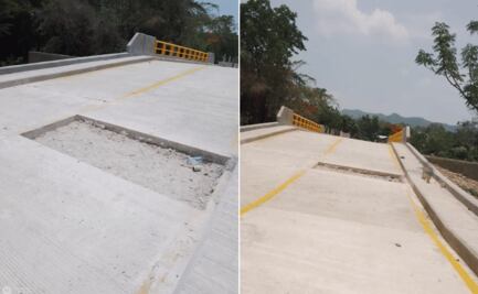 Puente recién construido en Cececapa presenta grietas y es cerrado nuevamente