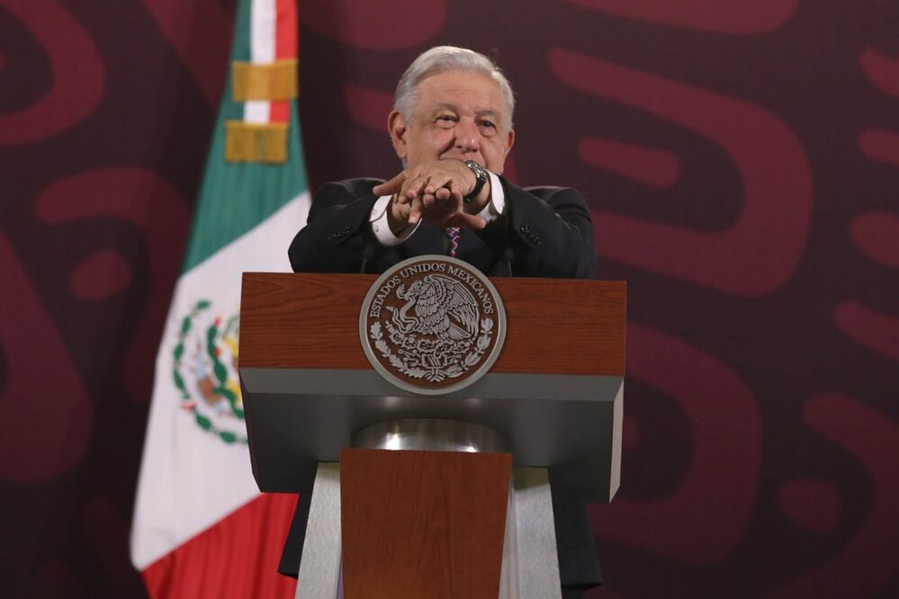Este miércoles 6 de marzo de 2024, en conferencia matutina desde Palacio Nacional, Andrés Manuel López Obrador, presidente de México | Foto: Carlos Mejía