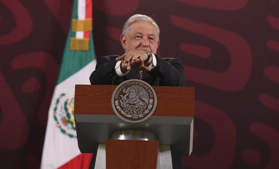 Este miércoles 6 de marzo de 2024, en conferencia matutina desde Palacio Nacional, Andrés Manuel López Obrador, presidente de México | Foto: Carlos Mejía