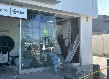 Intento de robo con explosivos destruye cajero de Banco Azteca en Zempoala