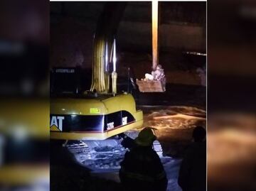 Colapsa obra del río Tula y deja atrapado a un trabajador