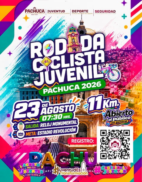 ¡Pachuca se mueve en bicicleta! Facebook: H. Ayuntamiento de Pachuca