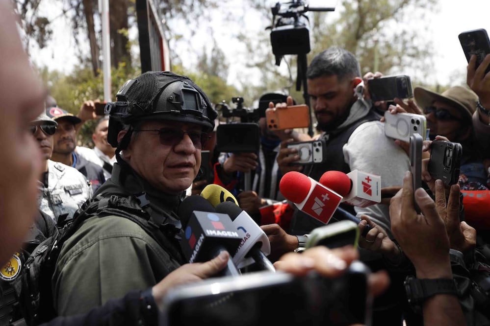 Aspectos del tiroteo en la pirámide de la Luna en Teotihuacán. Foto: Agencia EL UNIVERSAL/Diego Simón Sánchez/SEFC.