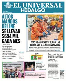 Portada El Universal Hidalgo 30/6/26