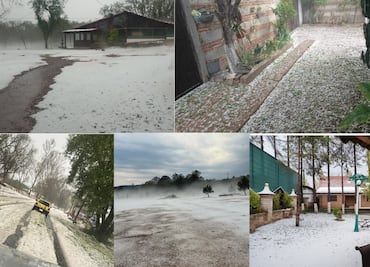 En Hidalgo se registra caida de granizo y anegaciones