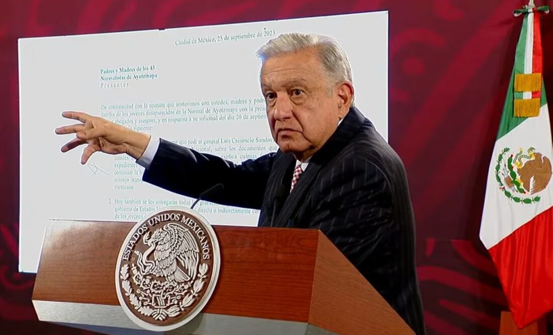 El presidente Andrés Manuel López Obrador anunció que se harán públicas todas las grabaciones proporcionadas por el gobierno de EU vinculadas directa o indirectamente con la desaparición de los 43 normalistas | Foto: Especial