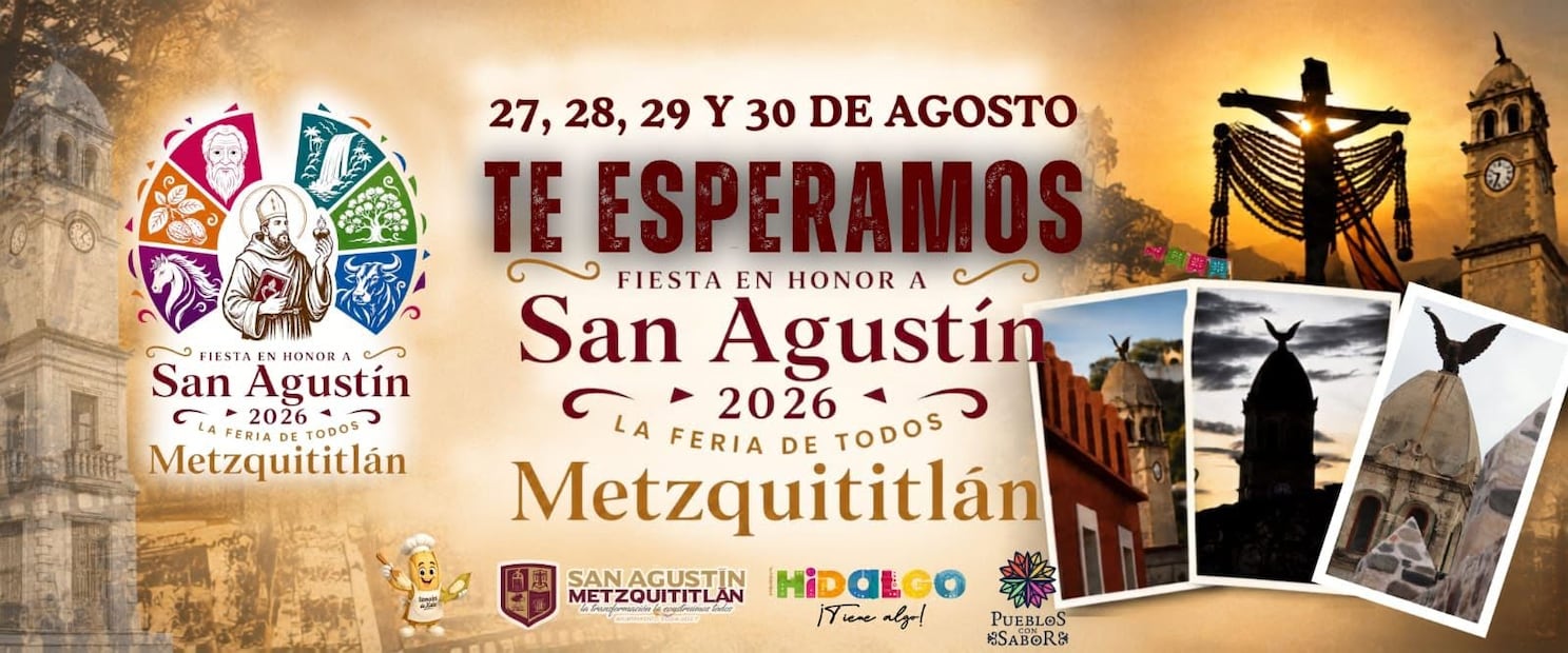 San Agustín Metzquititlán alista su feria patronal del 27 al 30 de agosto | Facebook: Ayuntamiento San Agustín Metzquititlán