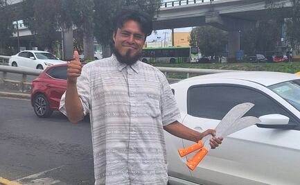 Entre machetes, sonrisas y arte prehispánico está Joaquín, el artista del semáforo