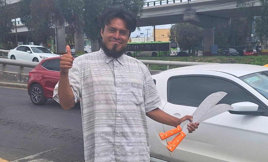 Conócelo: el artista callejero que pinta, malabarea y sonríe con el alma | Foto: Cinthya Carbajal