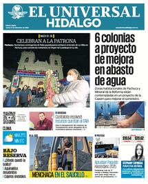 Portada El Universal Hidalgo 12/12/24