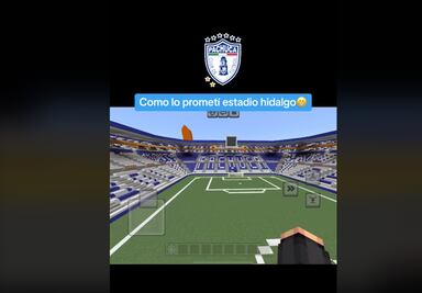 Tiktokero construye el estadio Hidalgo en Minecraft