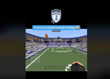 Tiktokero construye el estadio Hidalgo en Minecraft