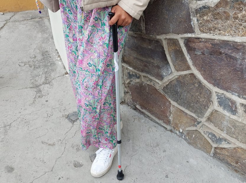 Evelyn quedó con secuelas en la pierna por la golpiza que ocurrió en Abasolo | Foto: Lorena Rosas