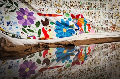 Exhiben en el Congreso de Hidalgo el Tenango más grande del mundo