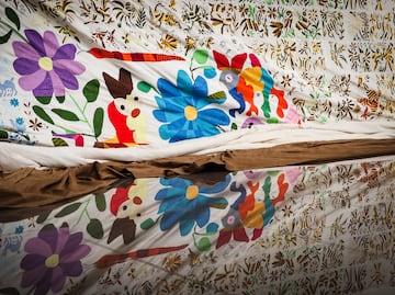 Exhiben en el Congreso de Hidalgo el Tenango más grande del mundo