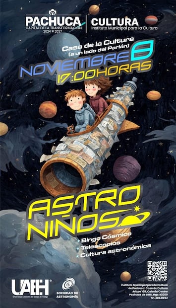 La Casa de la Cultura invita a descubrir el universo con “Astroniños” | Facebook: H. Ayuntamiento de Pachuca