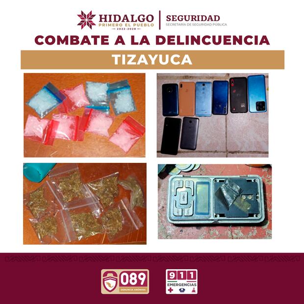 Detienen a distribuidores de narcóticos en Tizayuca | Fotos: Especiales