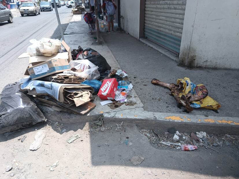 Por dos días consecutivos colonias de Huejutla permanecen entre la basura | Foto. Francisco Bautista