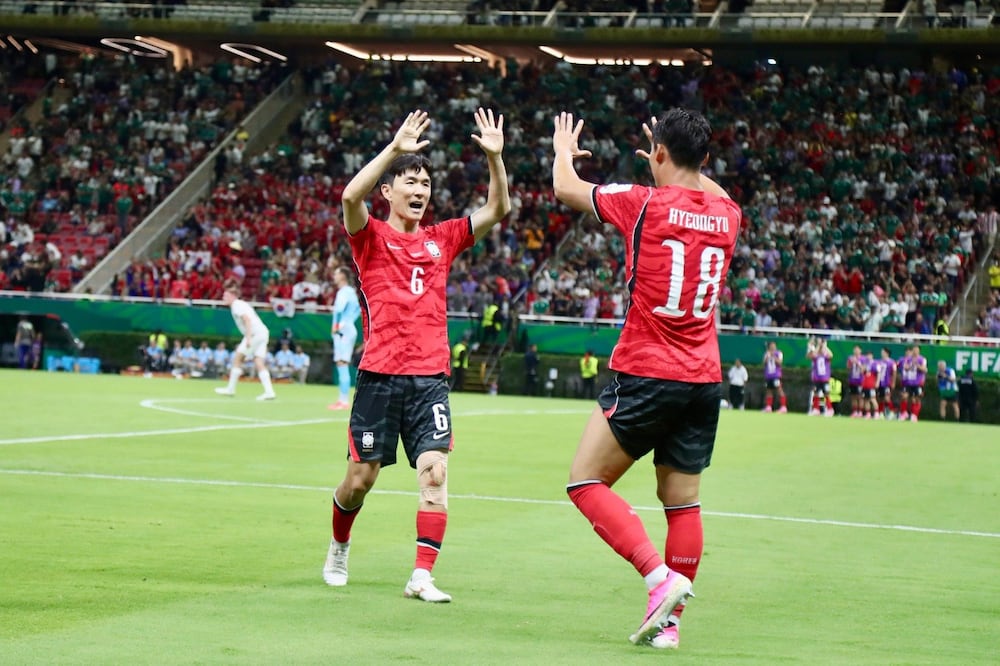 🇰🇷 🇨🇿 Corea del Sur venció 2-1 a República Checa en el Estadio Guadalajara e iguala a México con 3 puntos en el grupo A del Mundial de Norteamérica 2026.

FOTO: Valente Rosas | EL UNIVERSAL