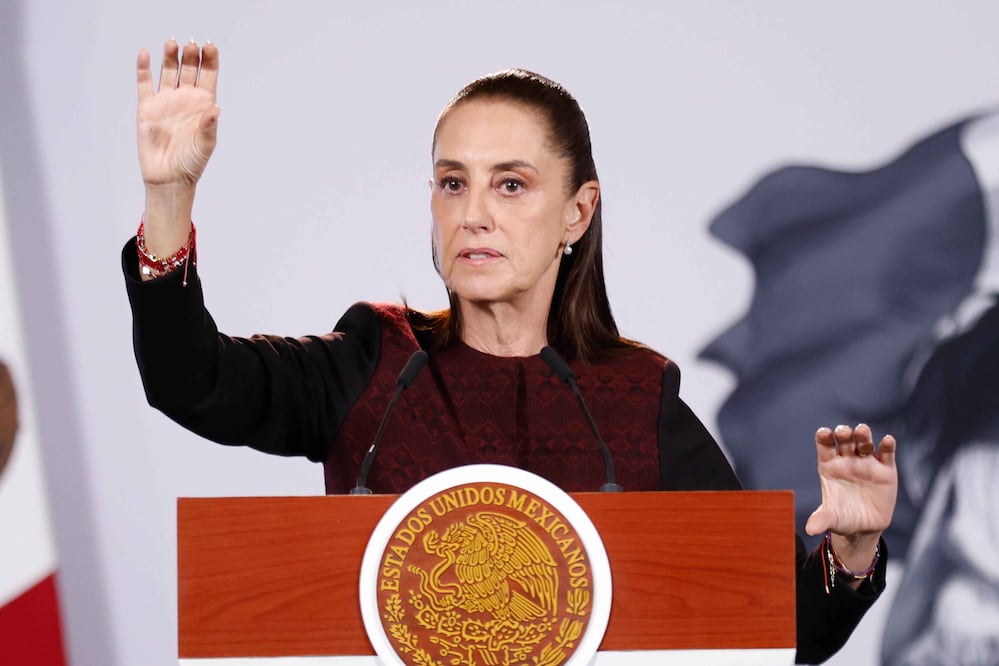 La presidenta Claudia Sheinbaum durante su conferencia matutina desde Palacio Nacional. Foto: Agencia EL UNIVERSAL/Diego Simón Sánchez/RDB.