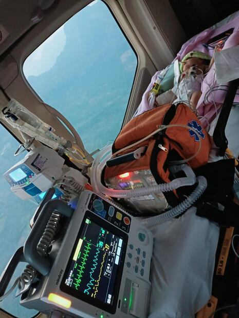 Traslado aéreo salva la vida de bebé con bronquiolitis y neumonía | Foto: Especial
