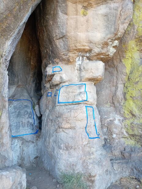 Huapalcalco enfrenta daño por grafiti; INAH solo podrá restaurar 20% | Facebook: Niebla y Tiempo A. C.