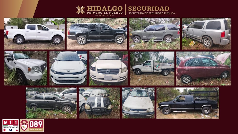 Catean predio en Tepetitlán; hallan armas, droga y vehículos robados