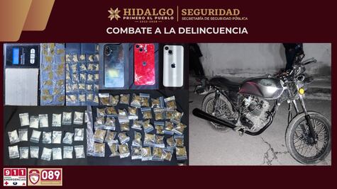 Cateos en Tolcayuca dejan cinco detenidos y más de 750 dosis de presunta droga