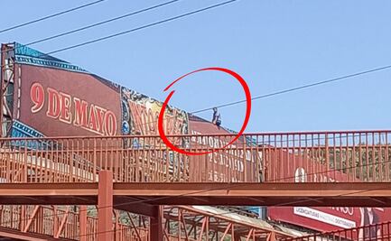 Tras dos horas, equipos de rescate evitan que un hombre se arroje de un puente en Mineral de la Reforma