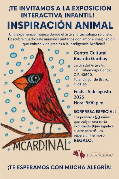 Arte, tecnología y niñez se fusionan en “Inspiración animal”, exposición interactiva en Tulancingo | Cortesía: ayuntmiento de Tulancingo