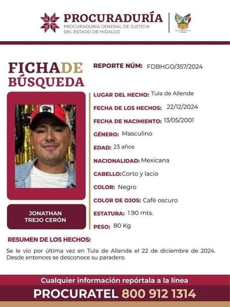 Jonathan Trejo Cerón | Ficha de búsqueda: PGJEH