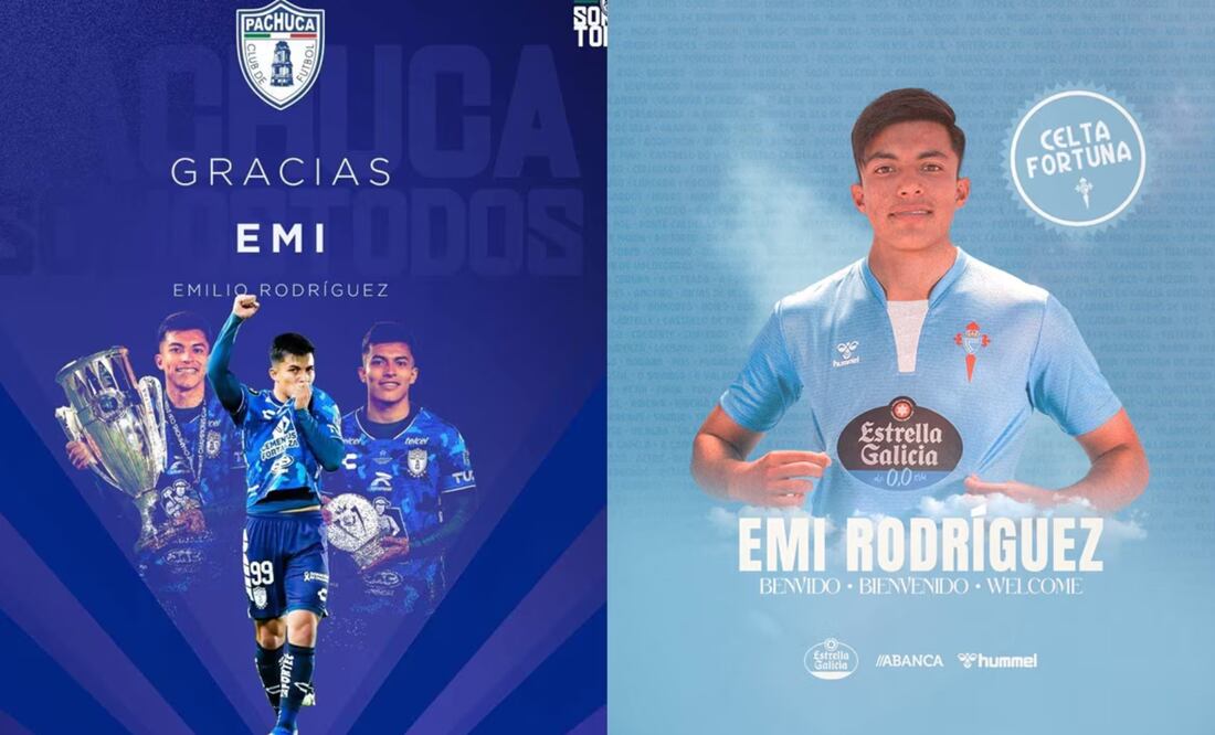 Pachuca anunció la venta del canterano Emilio Rodríguez al Celta de Vigo