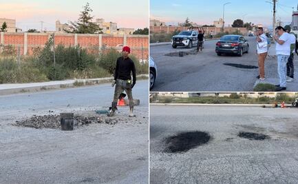 Con protesta y bacheo, exigen rehabilitar principal avenida de Tizayuca 