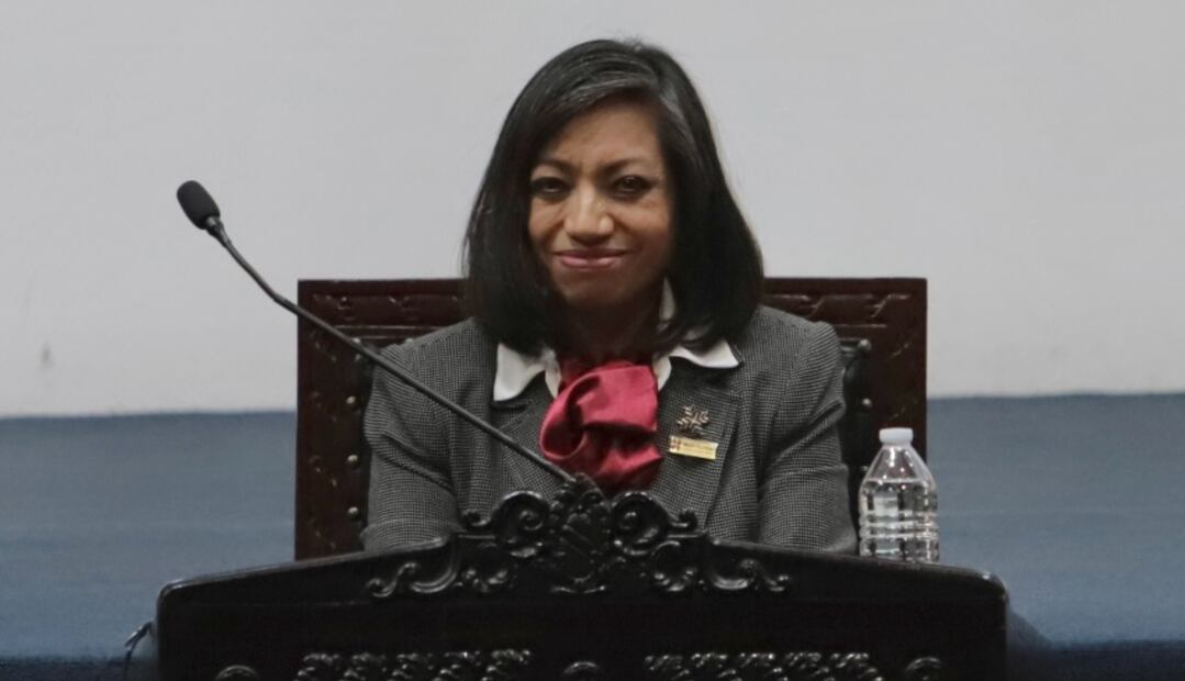 Lyzbeth Robles Gutiérrez, titular de la Secretaría de Movilidad y Transporte de Hidalgo (Semoth).  
 Foto: Luis Soriano