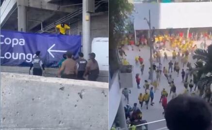 VIDEO: Caos y peleas entre aficionados colombianos y la policía en la previa de la Copa América