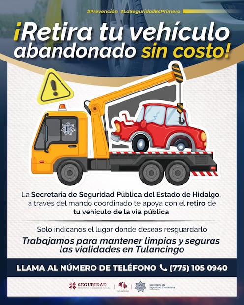Tulancingo va contra autos abandonados; habrá retiro gratuito durante mayo | Cortesía: ayuntamiento de Tulancingo