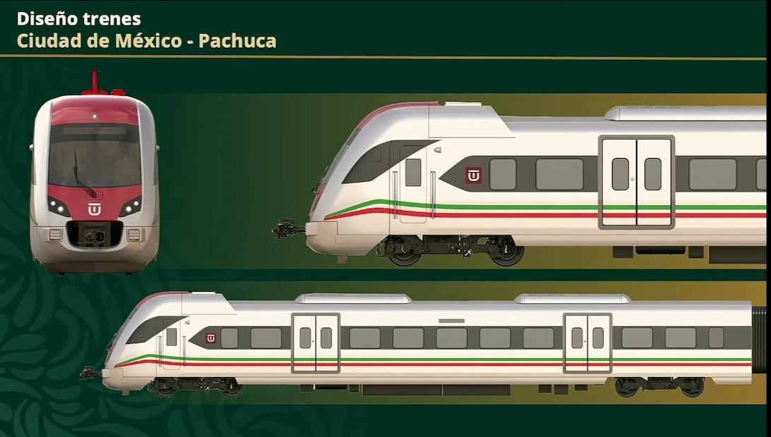 Presentan diseño de los nuevos trenes del AIFA–Pachuca; retomarán identidad de El Insurgente | Captura de pantalla