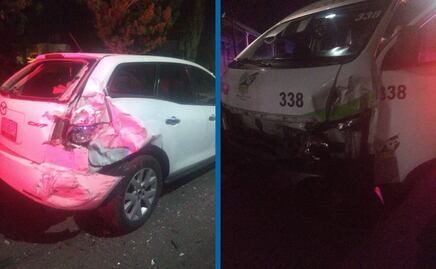 Alimentadora del Tuzobús choca con Mazda en Real de Toledo