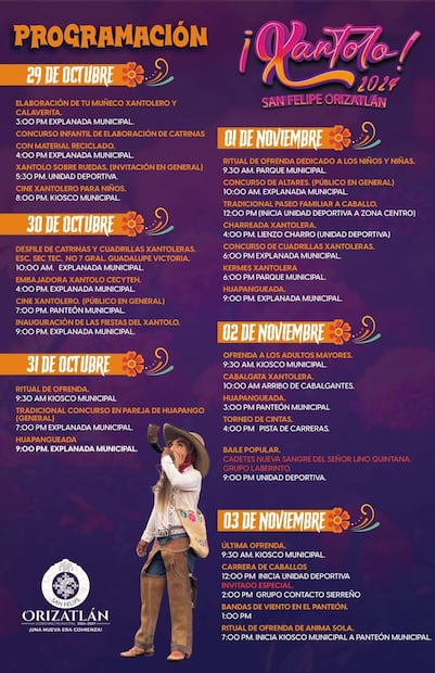 Programa de actividades San Felipe Orizatlán