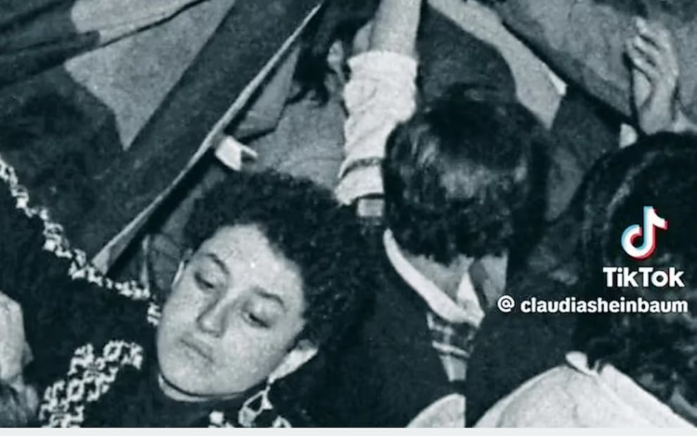 La hoy presidenta de México, Claudia Sheinbaum, en 1986 en su etapa estudiantil. Las imágenes las subió a su cuenta de TikTok en 2023. Foto: Original Youtube