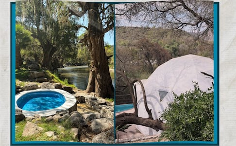 Glamping con aguas termales, una escapada diferente en el Valle del Mezquital