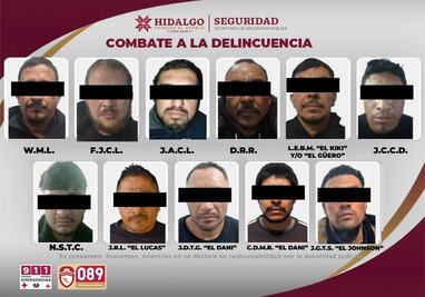 Cae célula delictiva en Atotonilco de Tula; 23 detenidos con armas, drogas y órdenes de aprehensión