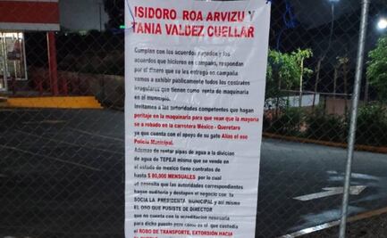 Lonas con mensajes anónimos desatan alerta en Tepeji del Río; un policía resulta herido