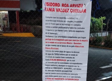 Lonas con mensajes anónimos desatan alerta en Tepeji del Río; un policía resulta herido