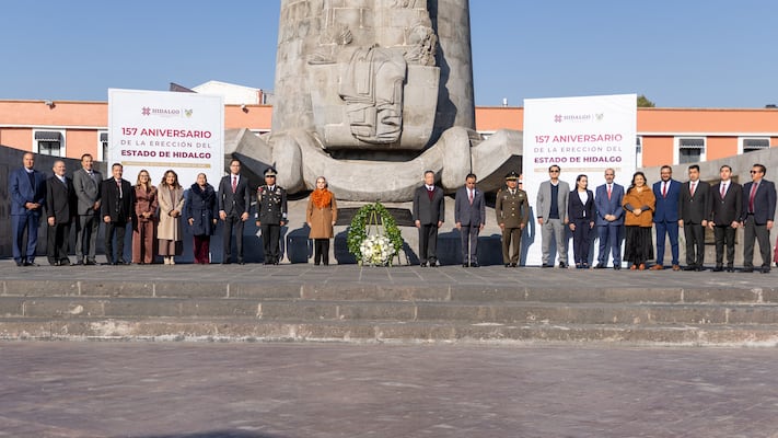 Conmemoran 157 aniversario de la erección del Estado de Hidalgo
