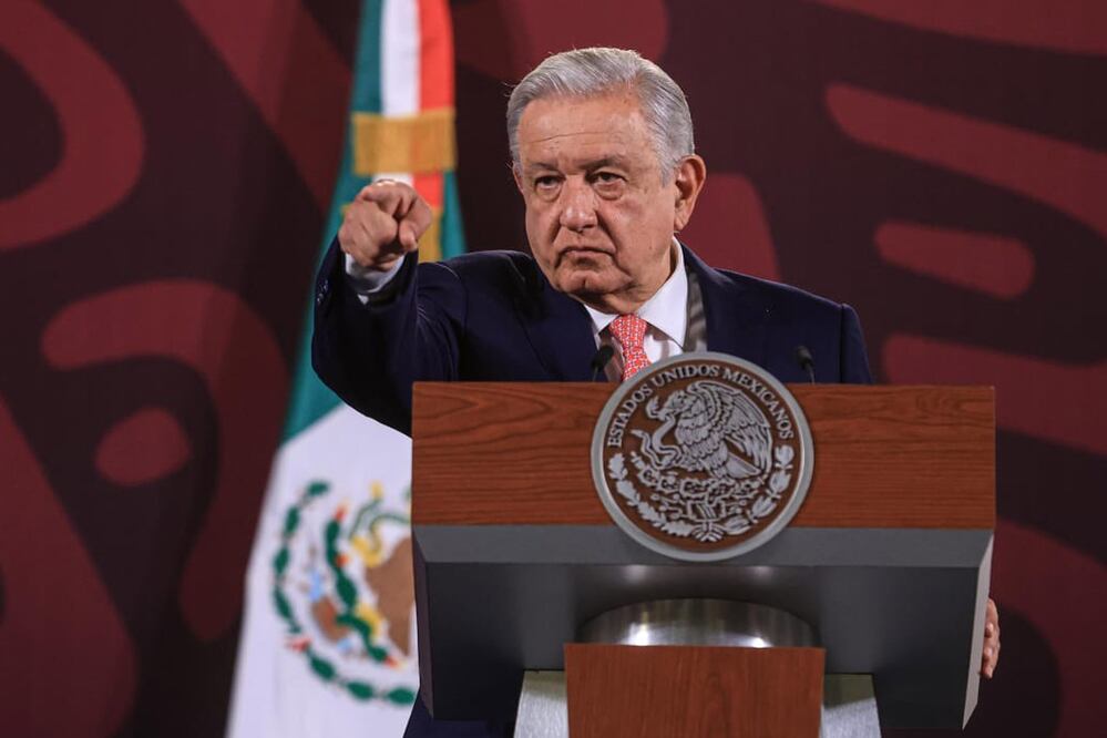 Este miércoles 5 de marzo de 2024, en conferencia matutina desde Palacio Nacional, Andrés Manuel López Obrador, presidente de México | Foto: Gabriel Pano