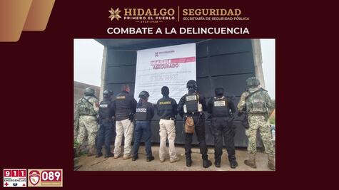 Desmantelan presunto centro de almacenamiento de huachicol en Tlaxcoapan; aseguran droga y vehículos robados